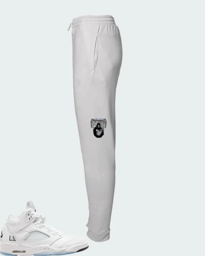 Air Jordan 5 Retro White Metallic 2026 Matching Joggers