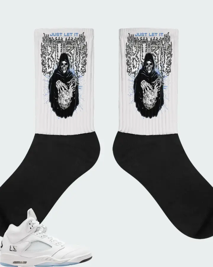 Air Jordan 5 Retro White Metallic 2026 Matching Socks