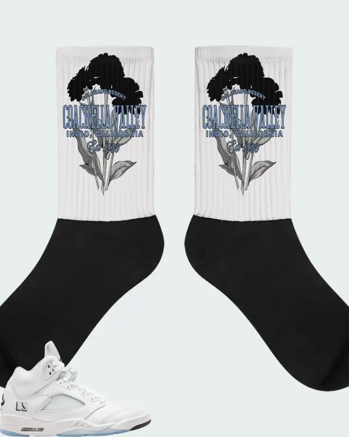 Air Jordan 5 Retro White Metallic 2026 Matching Socks