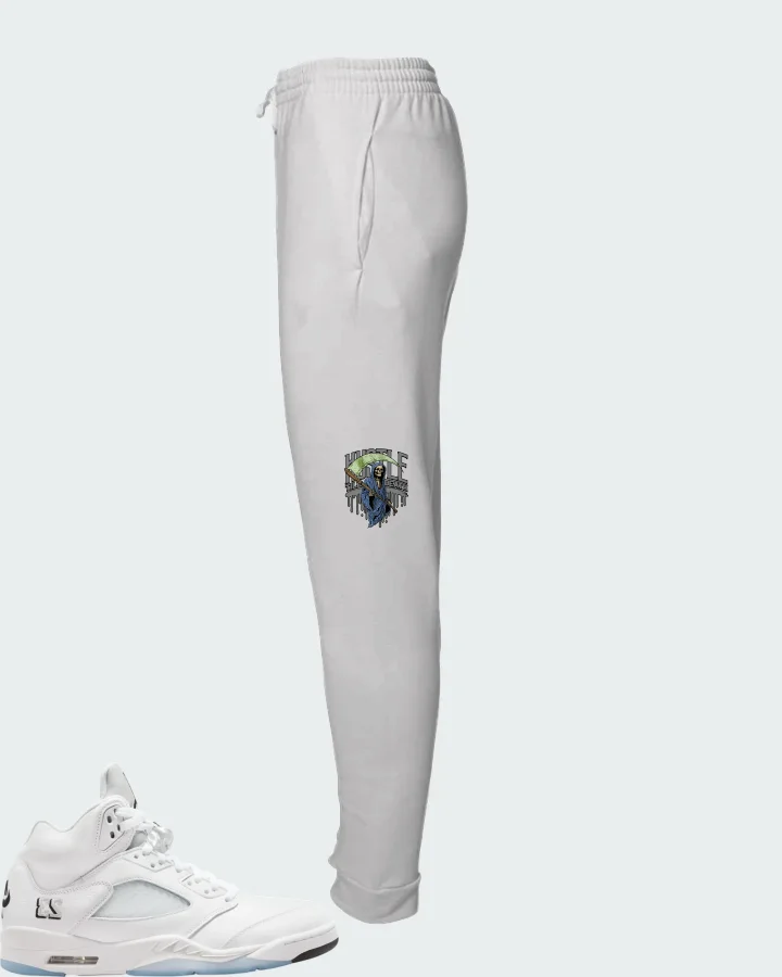 Air Jordan 5 Retro White Metallic 2026 Matching Joggers