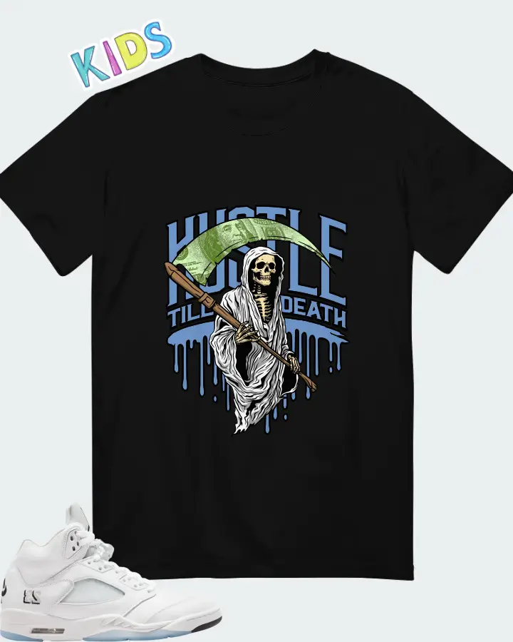 Air Jordan 5 Retro White Metallic 2026 Matching Kid's T-Shirt