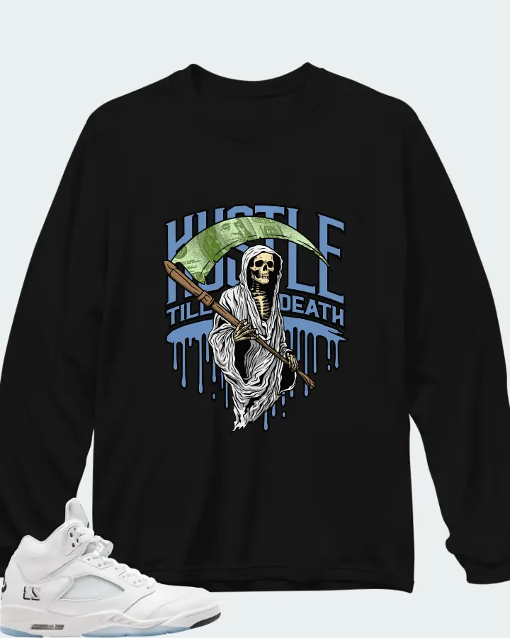 Air Jordan 5 Retro White Metallic 2026 Matching Long Sleeve T-Shirt
