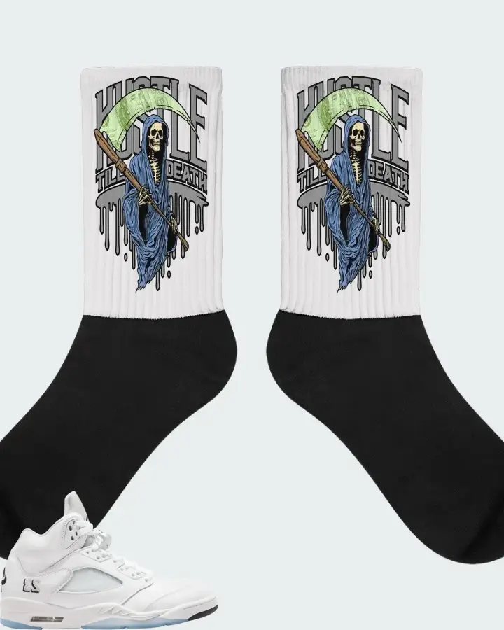 Air Jordan 5 Retro White Metallic 2026 Matching Socks