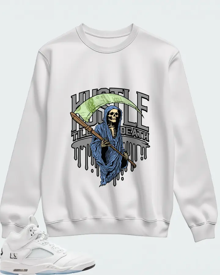 Air Jordan 5 Retro White Metallic 2026 Matching Sweatshirt