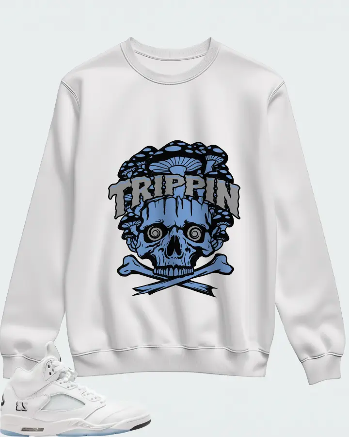 Air Jordan 5 Retro White Metallic 2026 Matching Sweatshirt