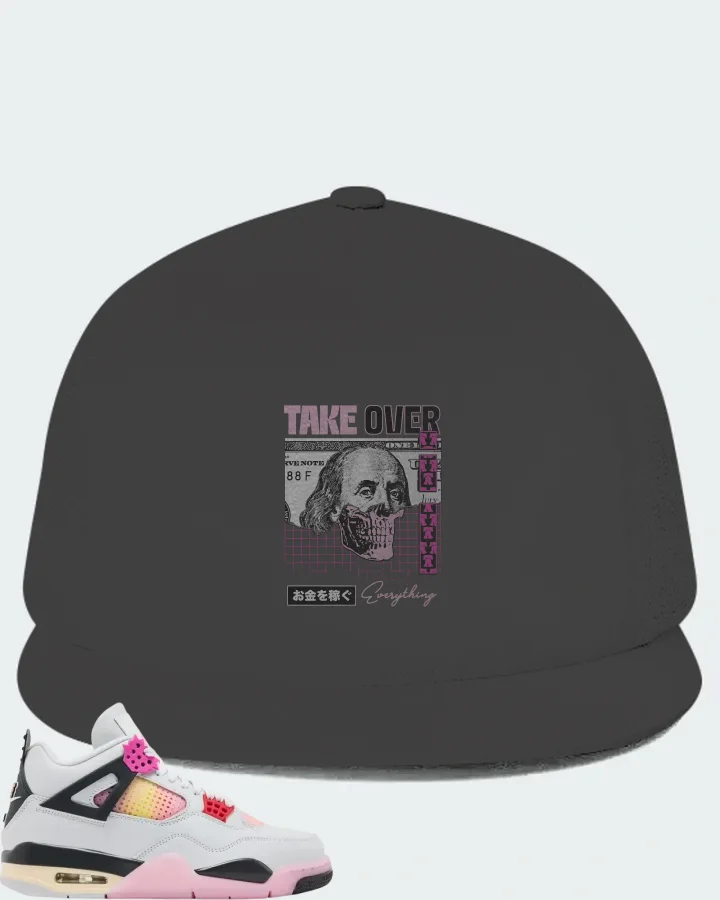 Air Jordan 4 Retro Comic Sneaker Matching Dark Grey Hat - Take Over