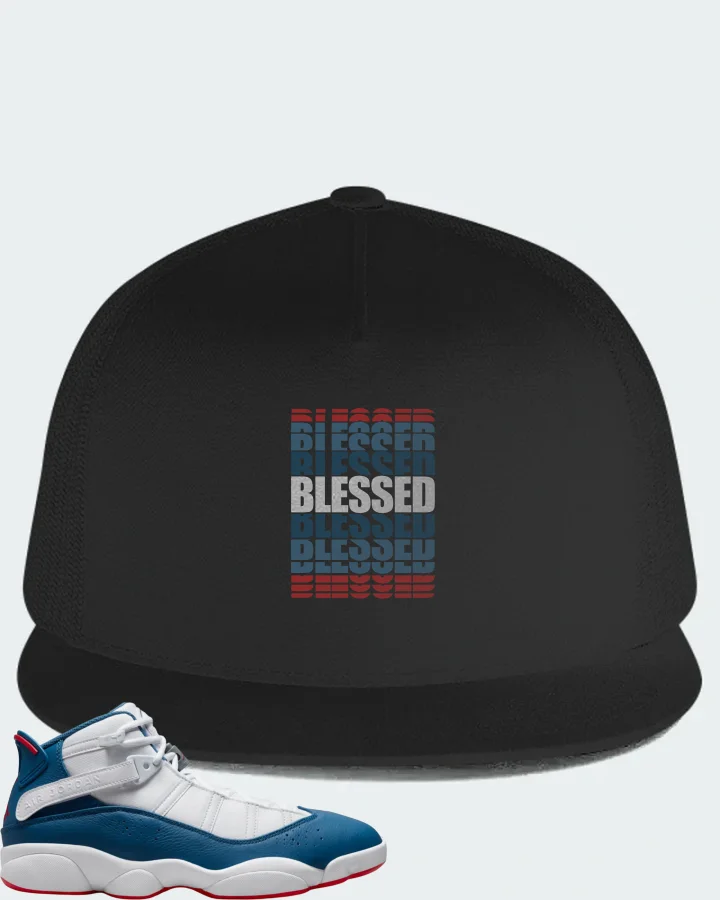 Jordan 6 Rings Sneaker Matching Black Hat - BLESSED Many Times