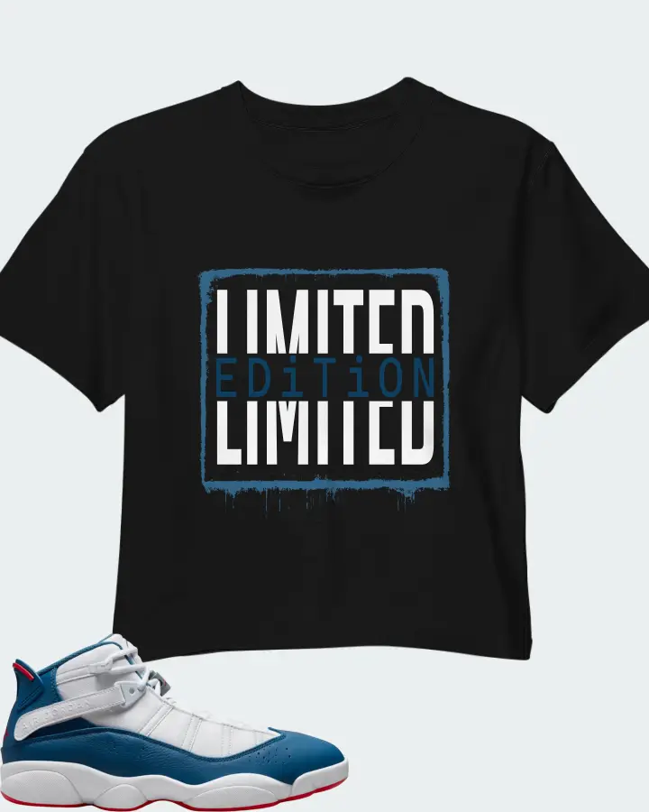 Jordan 6 Rings Sneaker Matching Black Crop Top - LIMITED EDITION