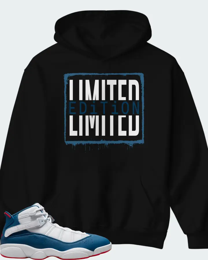 Jordan 6 Rings Sneaker Matching Black Hoodie - LIMITED EDITION