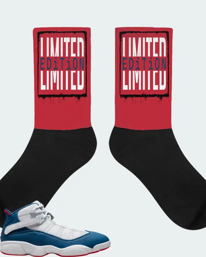 Jordan 6 Rings Sneaker Matching Red Socks - LIMITED EDITION