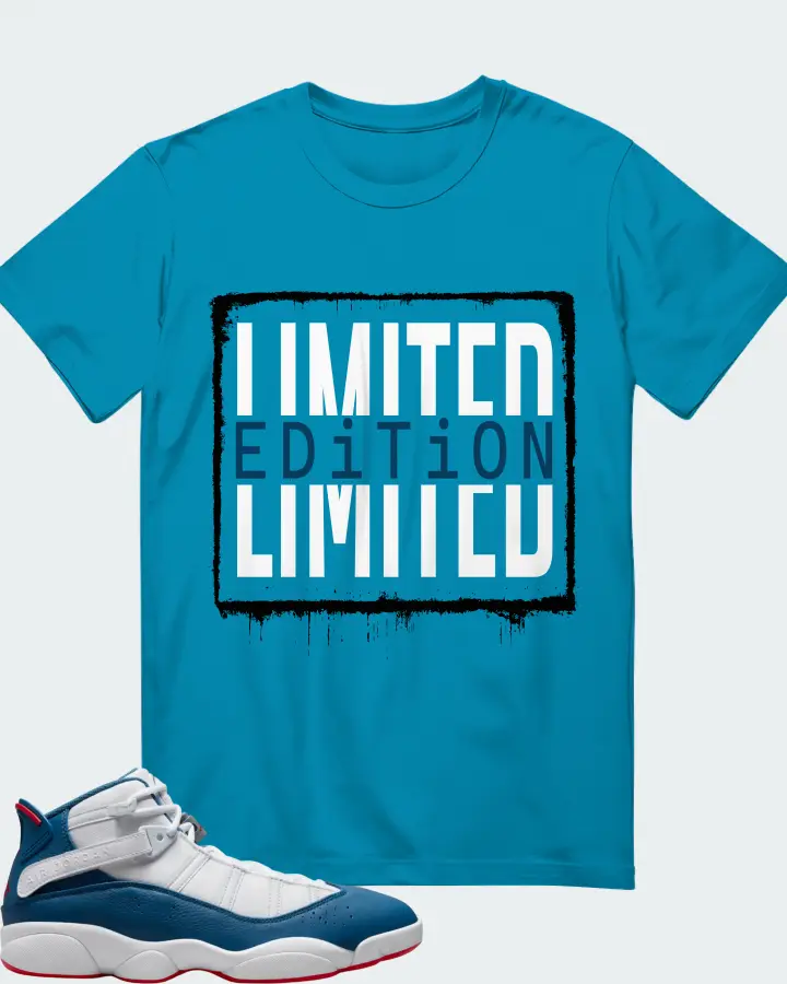 Jordan 6 Rings Sneaker Matching Aqua T-Shirt - LIMITED EDITION