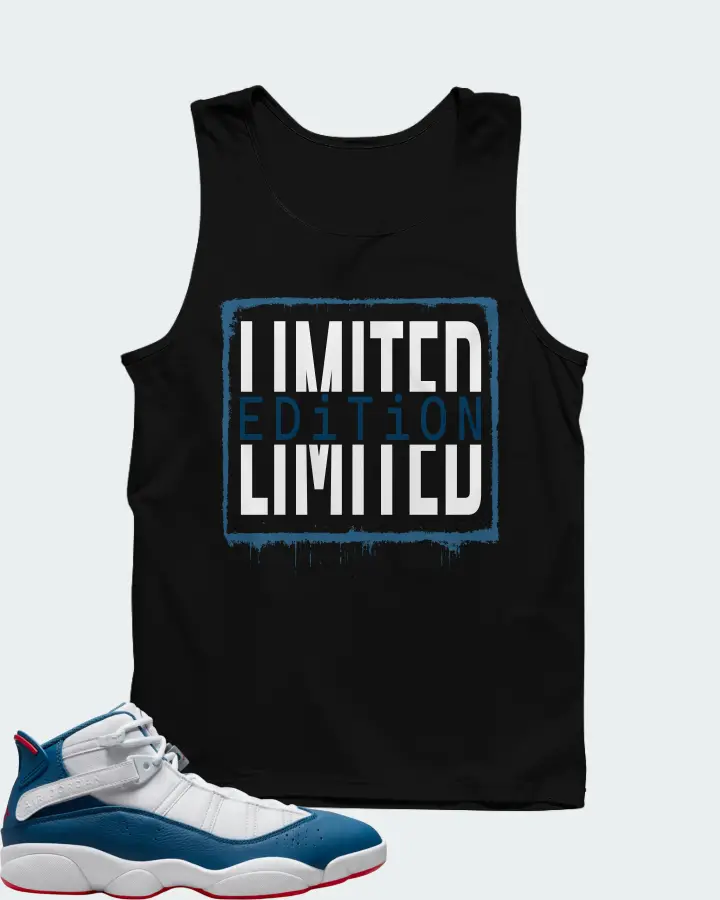 Jordan 6 Rings Sneaker Matching Black Tank Top - LIMITED EDITION