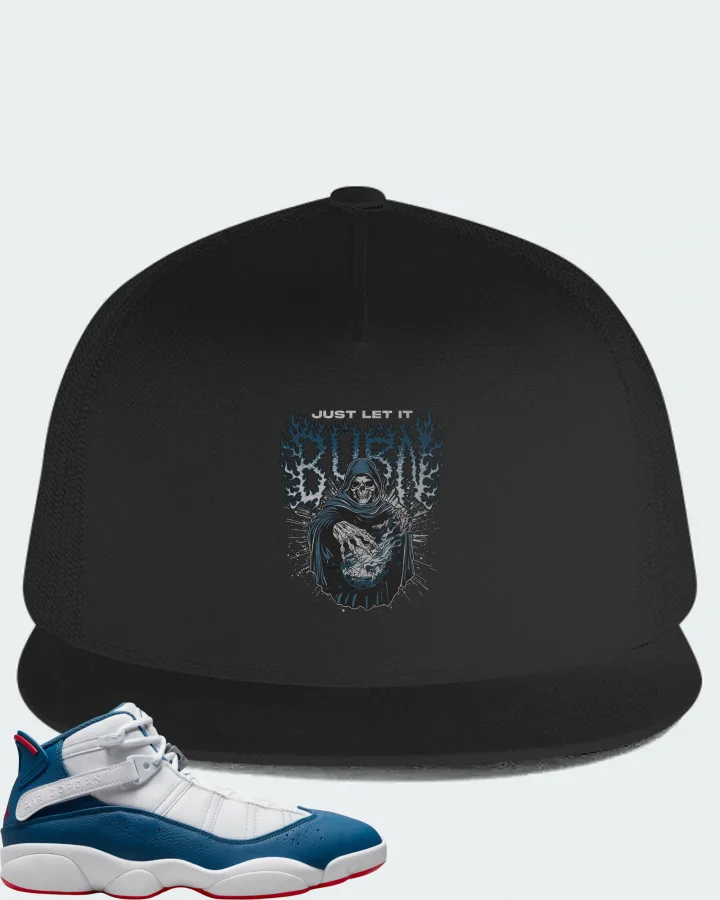 Jordan 6 Rings Sneaker Matching Black Hat (Just Let It Burn) - View 1