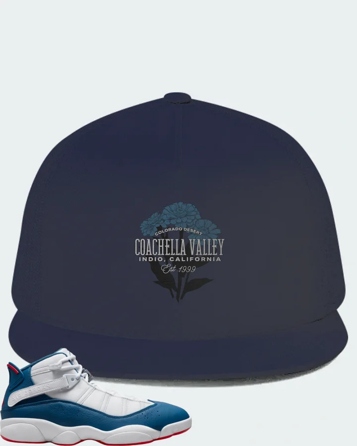 Jordan 6 Rings Sneaker Matching Navy Hat (Coachella Valley) - View 1
