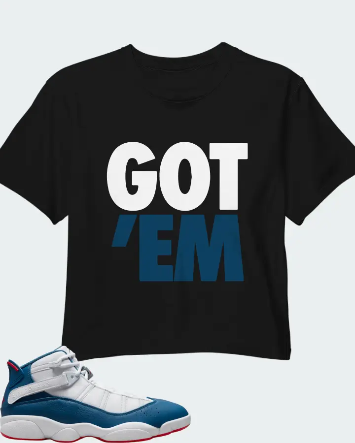 Jordan 6 Rings Sneaker Matching Black Crop Top - Got Em