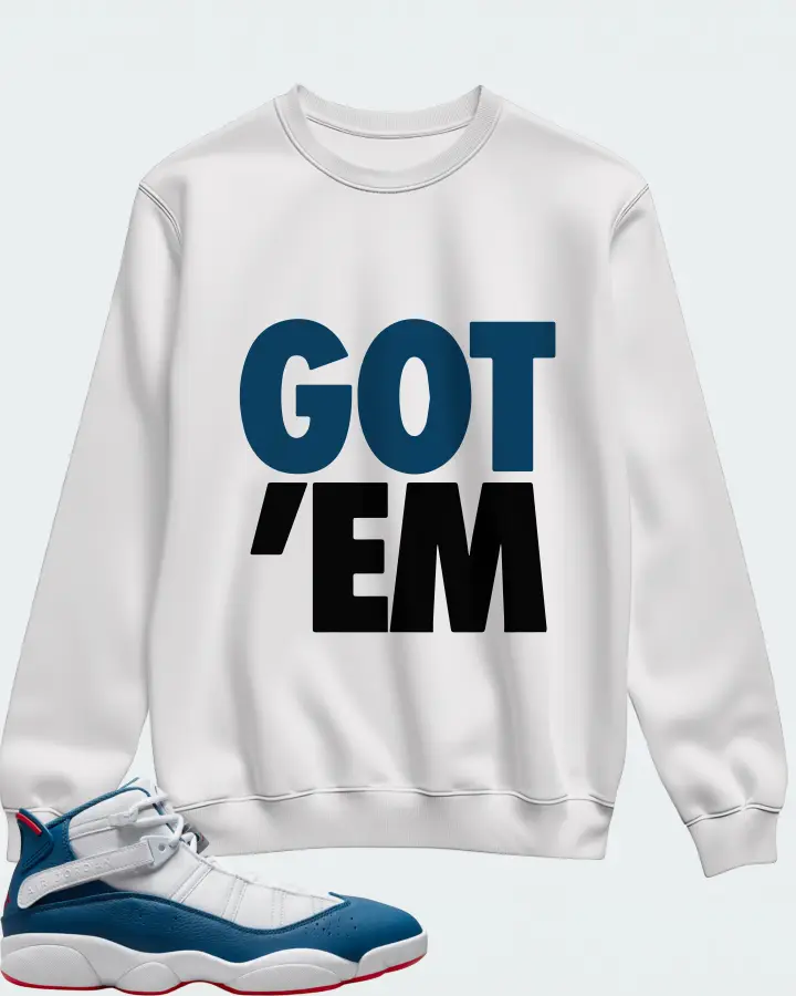 Jordan 6 Rings Sneaker Matching White Sweatshirt - Got Em