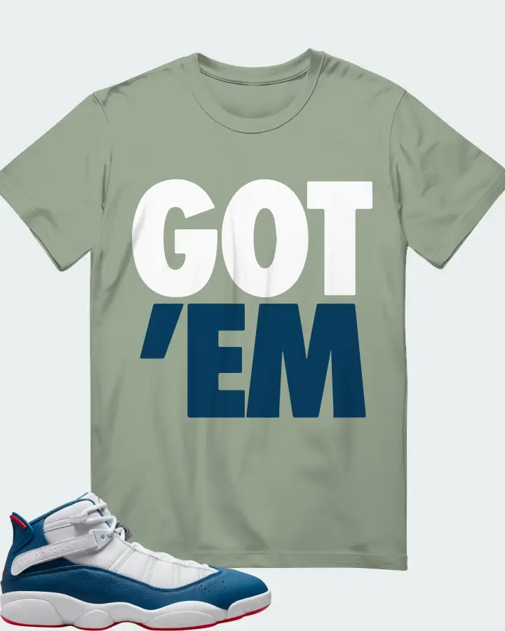 Jordan 6 Rings Sneaker Matching Sage T-Shirt - Got Em