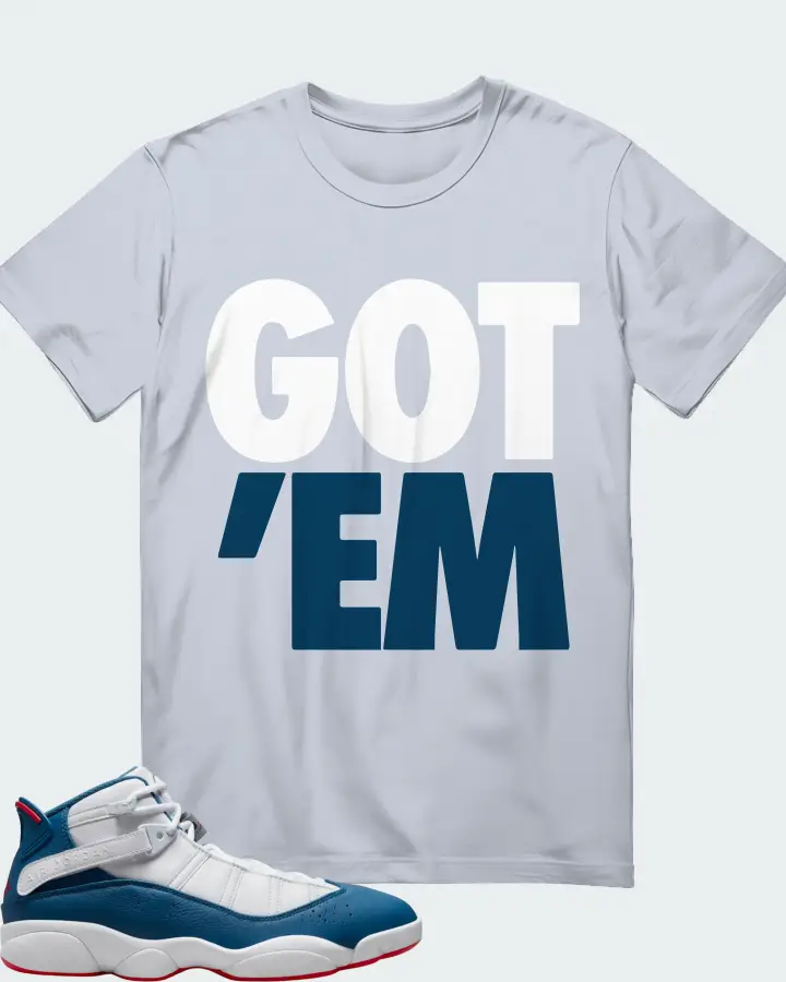 Jordan 6 Rings Sneaker Matching Light Blue T-Shirt - Got Em