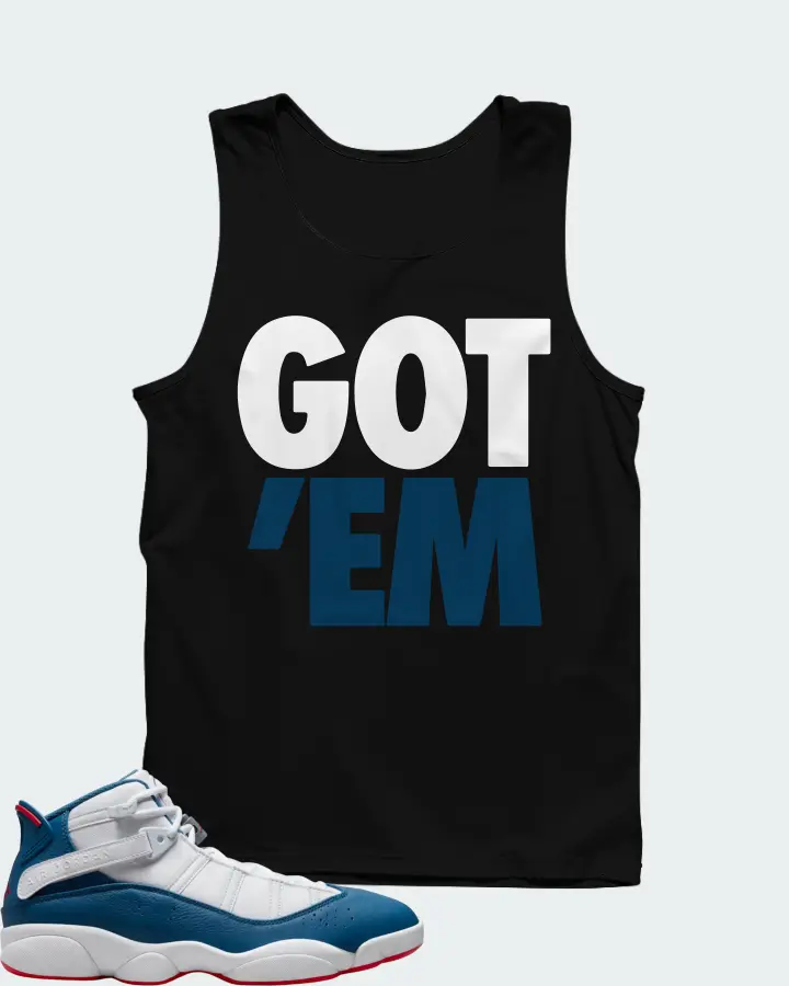 Jordan 6 Rings Sneaker Matching Black Tank Top - Got Em