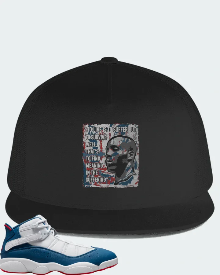 Jordan 6 Rings Sneaker Matching Black Hat - DMX Suffer Quote