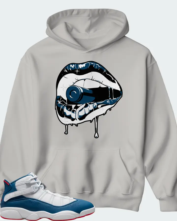 Jordan 6 Rings Sneaker Matching Grey Hoodie - Kiss of Death