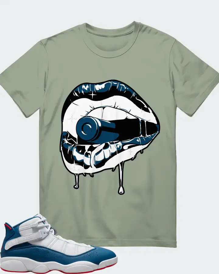 Jordan 6 Rings Sneaker Matching Sage T-Shirt - Kiss of Death