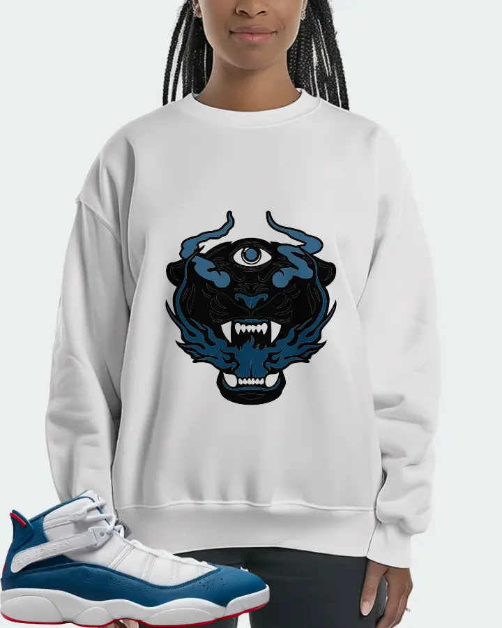 Jordan 6 Rings Sneaker Matching White Sweatshirt (The Beast) - View 3