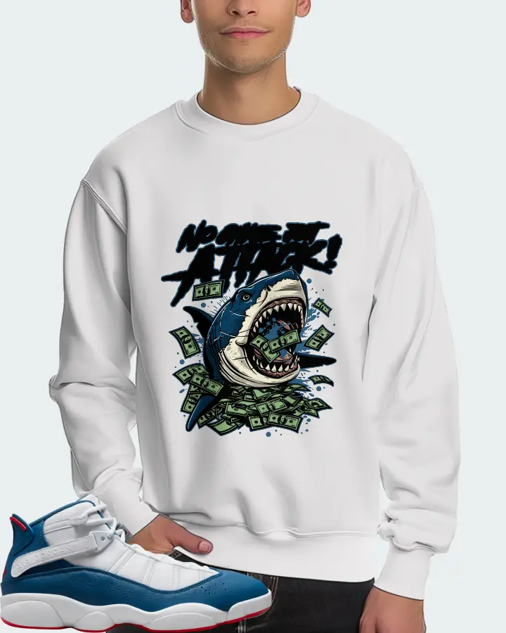 Jordan 6 Rings Sneaker Matching White Sweatshirt (No Chase, Just Attack) - View 4