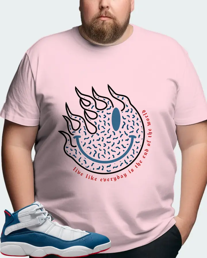 Jordan 6 Rings Sneaker Matching Soft Pink T-Shirt (Keep Smiling) - View 8