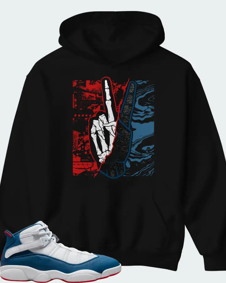 Jordan 6 Rings Sneaker Matching Black Hoodie - Peace of mind