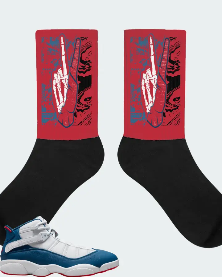 Jordan 6 Rings Sneaker Matching Red Socks - Peace of mind