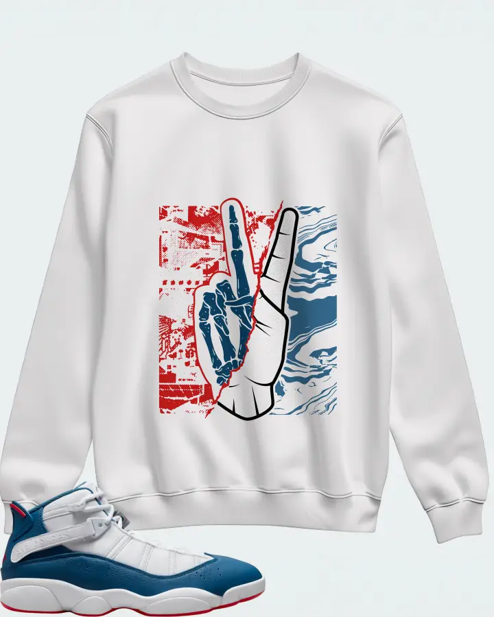 Jordan 6 Rings Sneaker Matching White Sweatshirt - Peace of mind