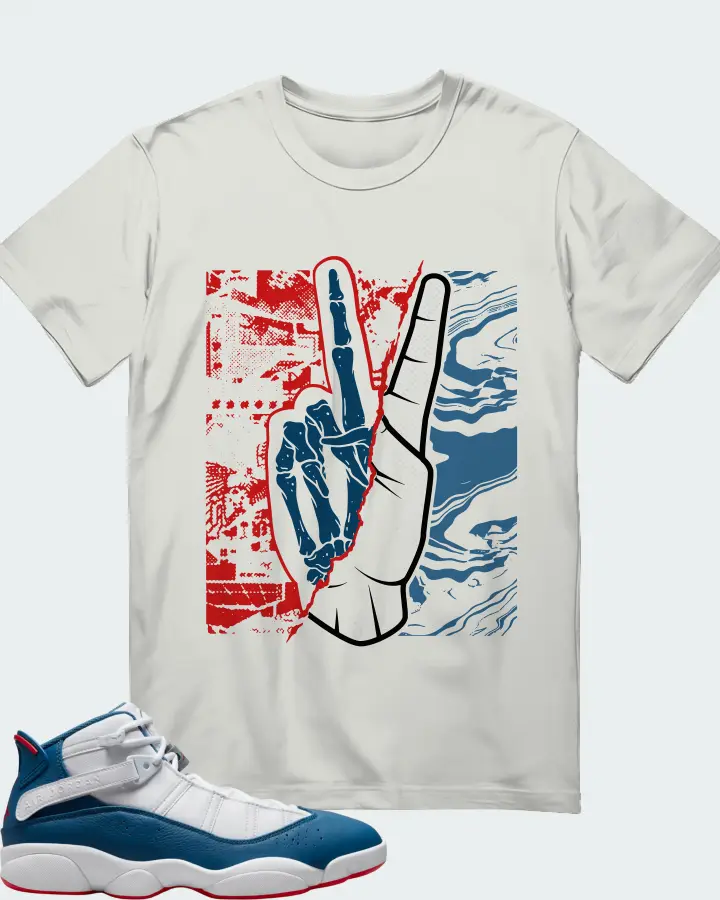 Jordan 6 Rings Sneaker Matching Silver T-Shirt - Peace of mind