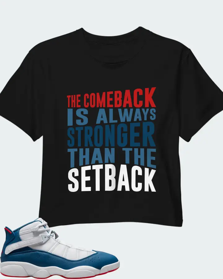 Jordan 6 Rings Sneaker Matching Black Crop Top - The Comeback