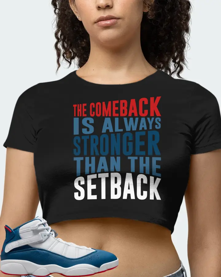 Jordan 6 Rings Sneaker Matching Black Crop Top (The Comeback) - View 4