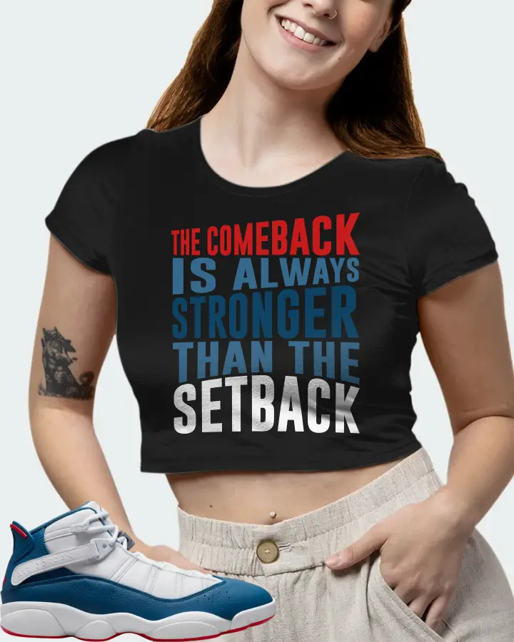 Jordan 6 Rings Sneaker Matching Black Crop Top (The Comeback) - View 7