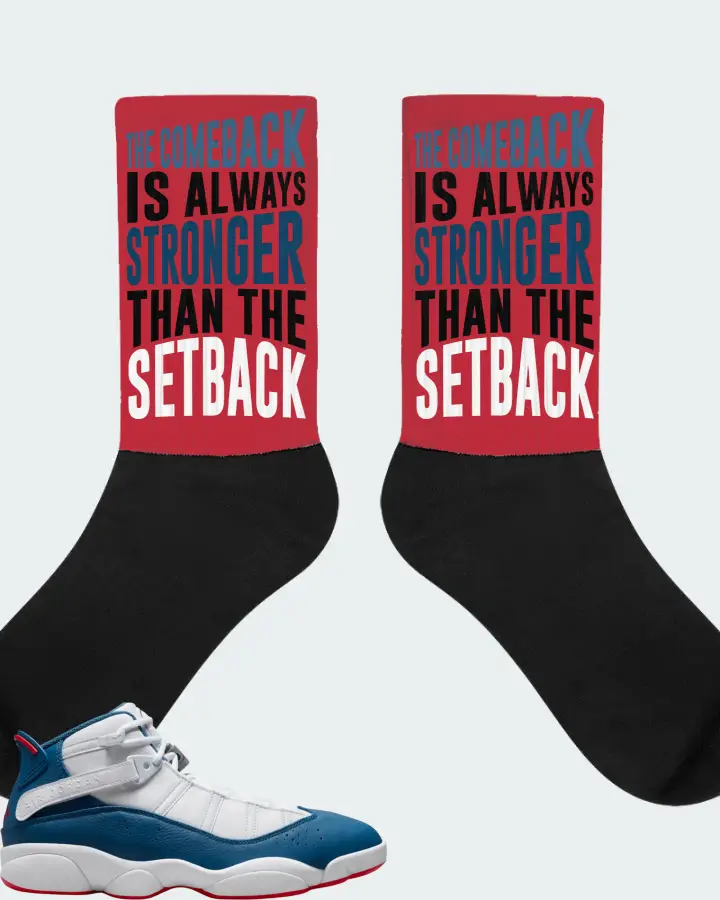 Jordan 6 Rings Sneaker Matching Red Socks - The Comeback