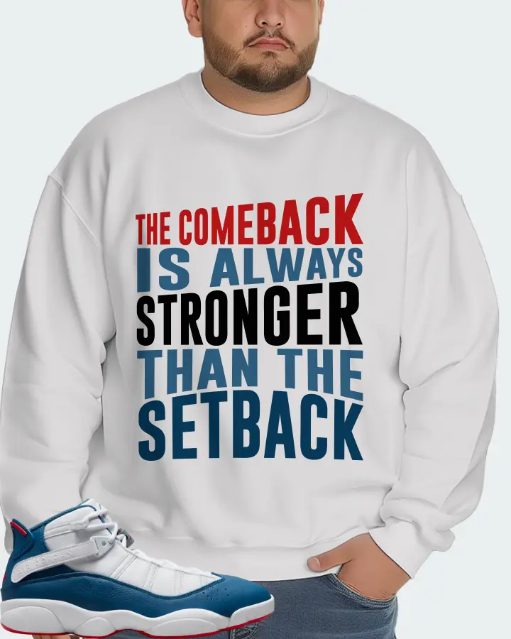 Jordan 6 Rings Sneaker Matching White Sweatshirt (The Comeback) - View 6
