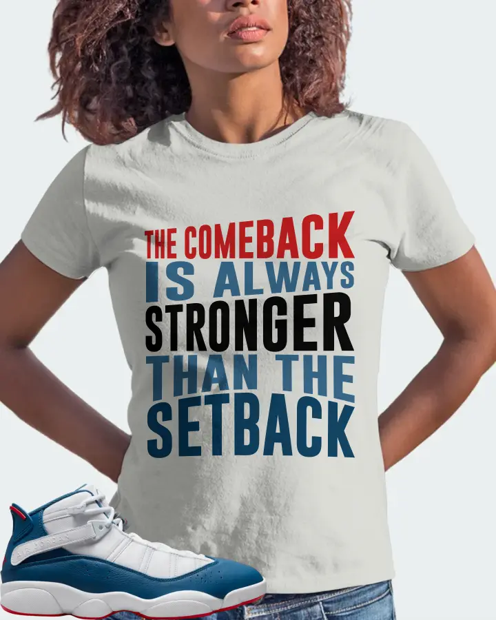 Jordan 6 Rings Sneaker Matching Silver T-Shirt (The Comeback) - View 3