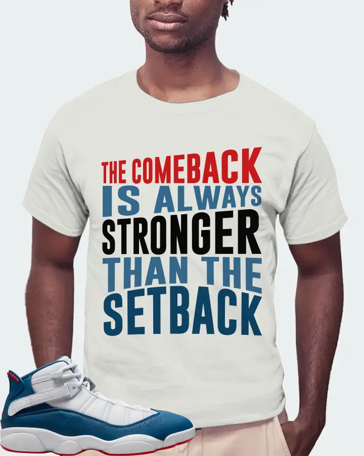 Jordan 6 Rings Sneaker Matching Silver T-Shirt (The Comeback) - View 4