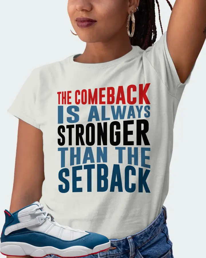 Jordan 6 Rings Sneaker Matching Silver T-Shirt (The Comeback) - View 5