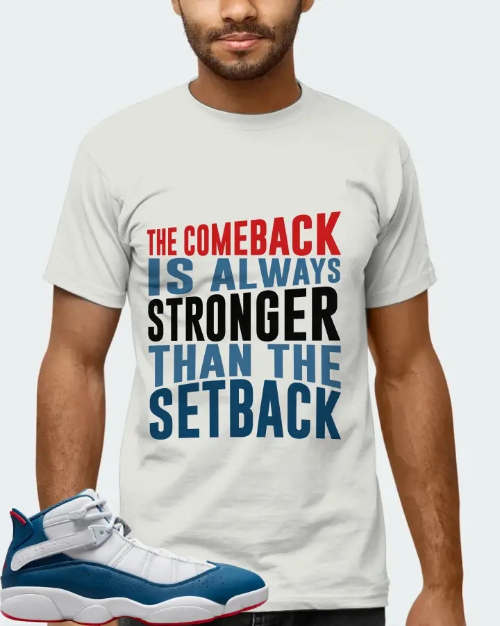 Jordan 6 Rings Sneaker Matching Silver T-Shirt (The Comeback) - View 6