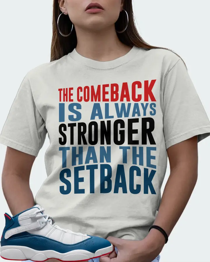 Jordan 6 Rings Sneaker Matching Silver T-Shirt (The Comeback) - View 7