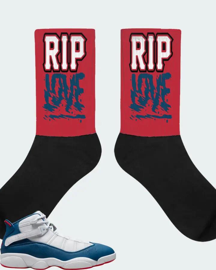 Jordan 6 Rings Sneaker Matching Red Socks (RIP Love) - View 1
