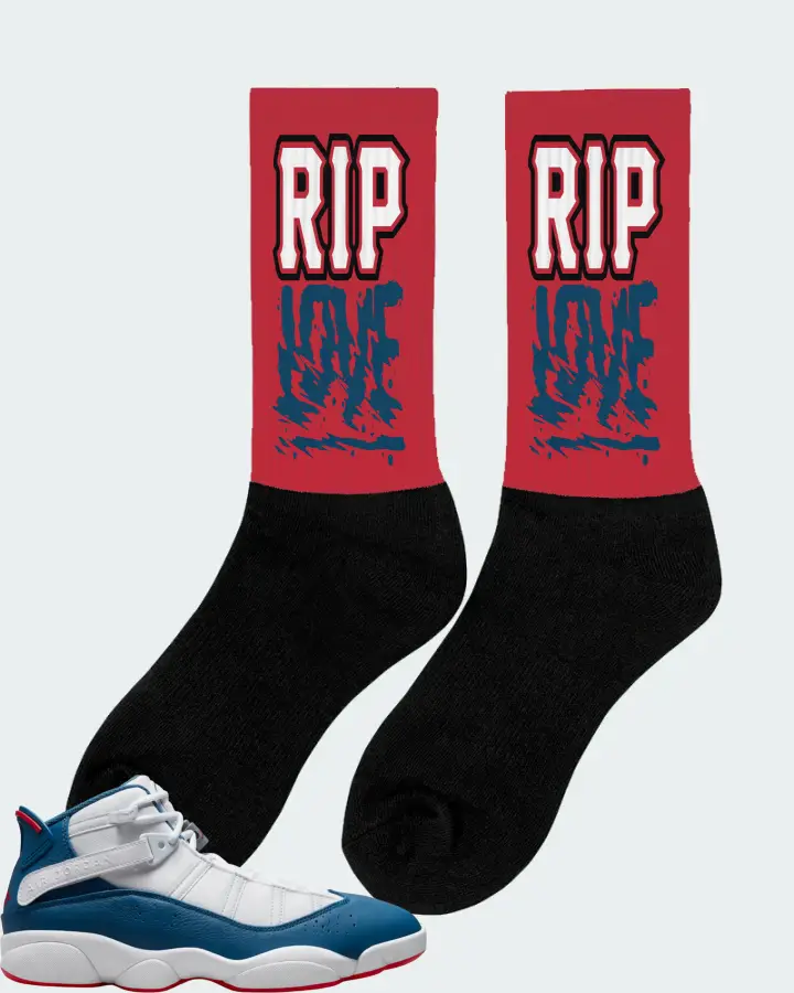 Jordan 6 Rings Sneaker Matching Red Socks (RIP Love) - View 3