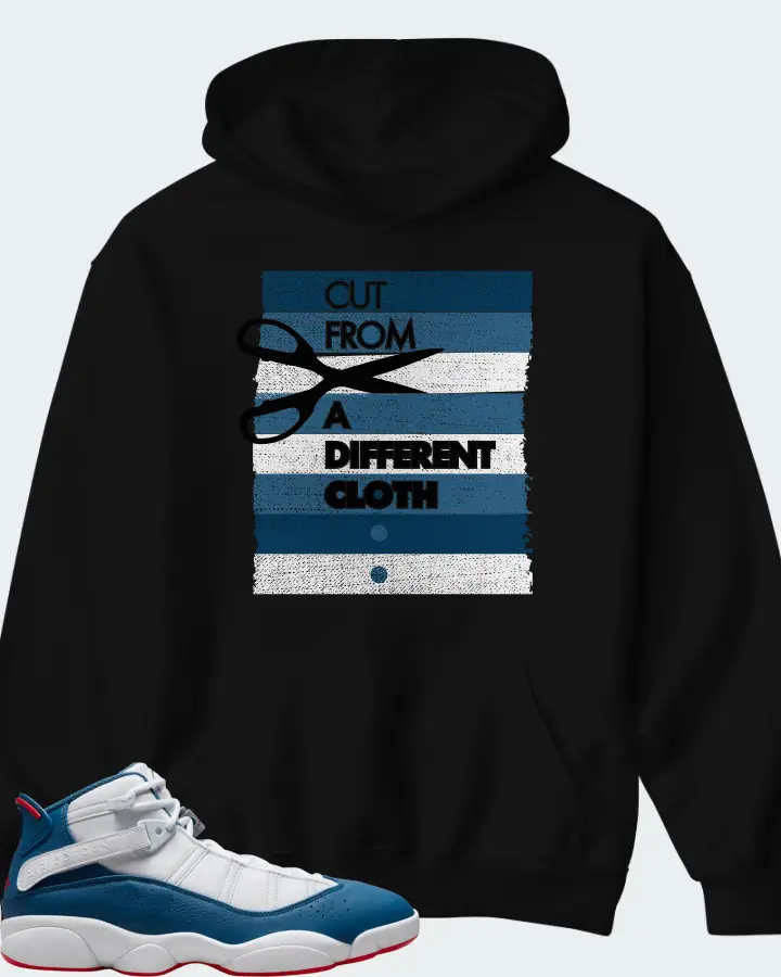 Jordan 6 Rings Sneaker Matching Black Hoodie - Cut From a Different Cloth