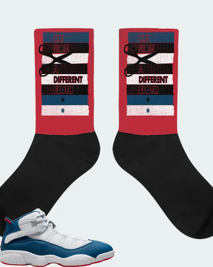 Jordan 6 Rings Sneaker Matching Red Socks - Cut From a Different Cloth