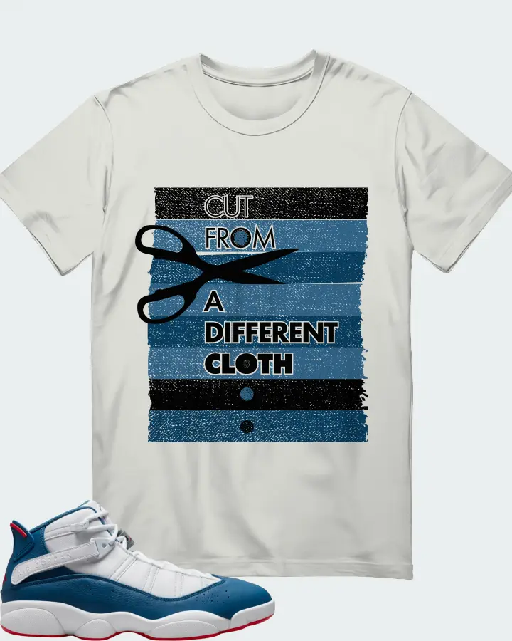 Jordan 6 Rings Sneaker Matching Silver T-Shirt - Cut From a Different Cloth