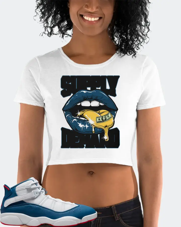 Jordan 6 Rings Sneaker Matching White Crop Top (Supply Demand) - View 2