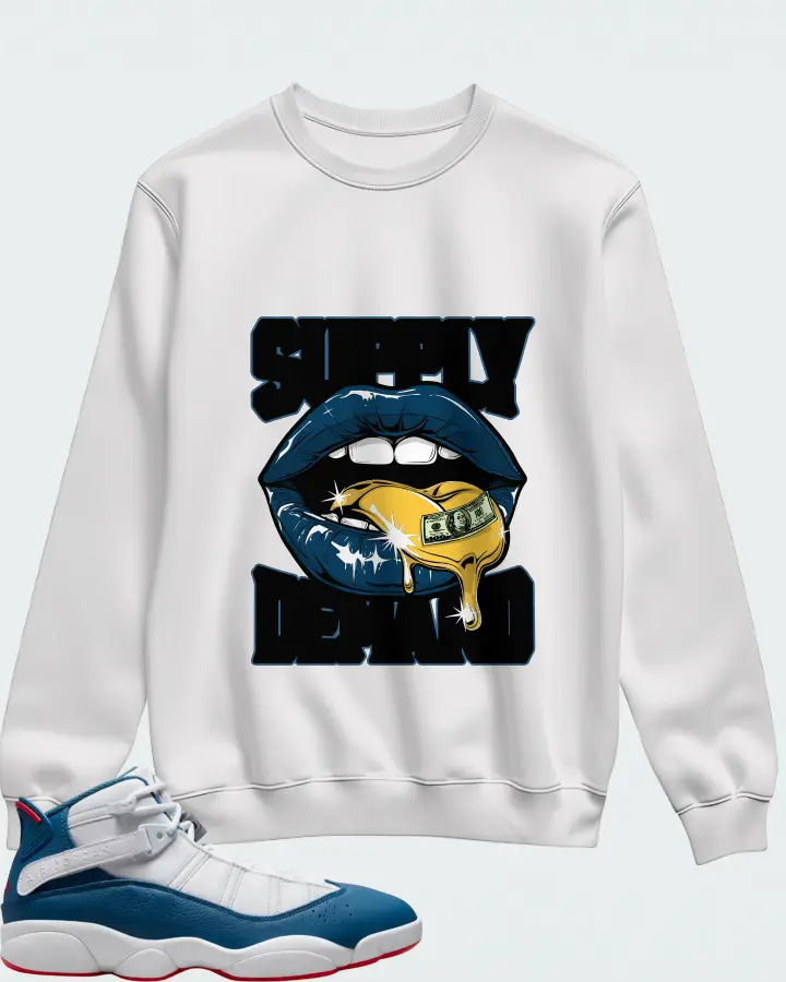 Jordan 6 Rings Sneaker Matching White Sweatshirt (Supply Demand) - View 1